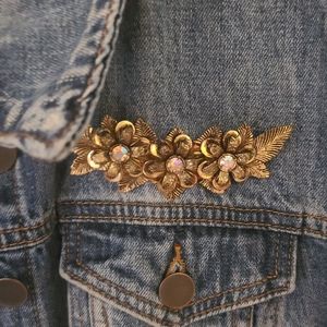 Dragon - Flower Brooch